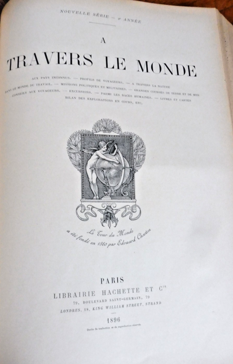 Le Tour du monde. Année 1896 (E. Charton) 1895 TCHAD, CORFOU, MENELIK, BOSNIE...