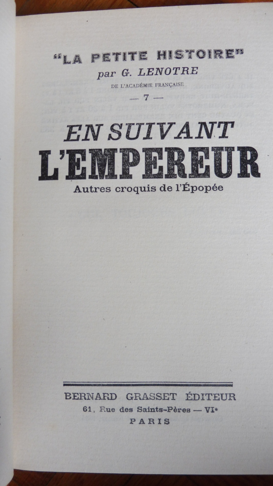 La petite histoire (Georges Lenotre) 1949-54 15 vol.