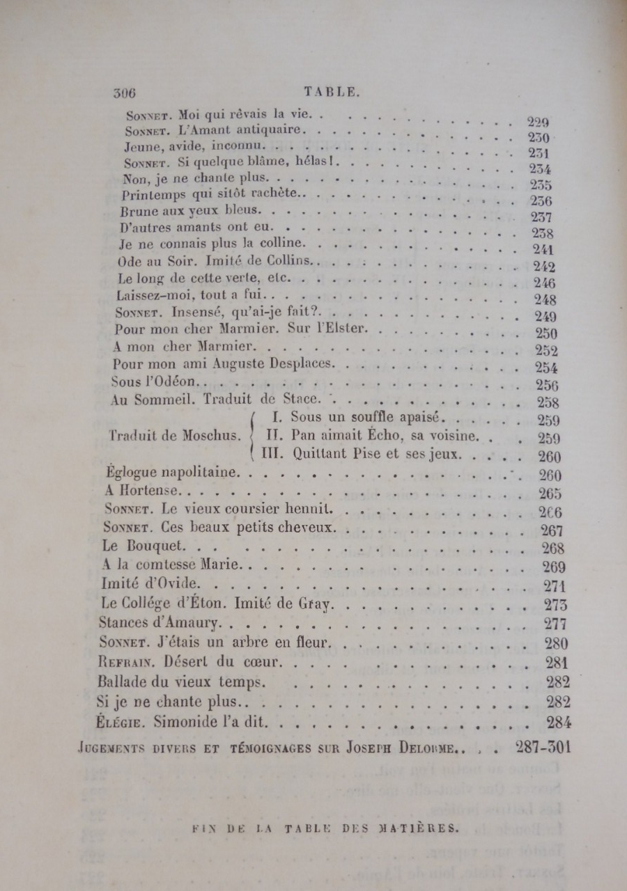 Vie, poésies et pensées de Joseph Delorme (Sainte Beuve) 1861 RELIURE LORTIC
